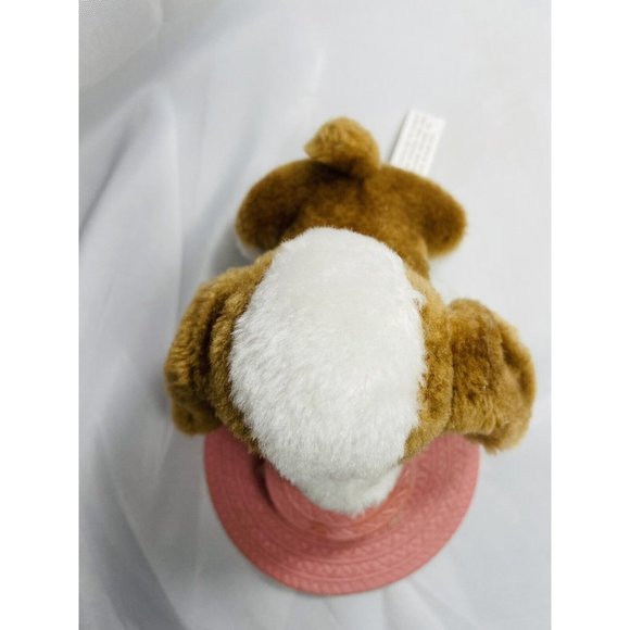 Hush Puppies Dog Stuffed Animal Vintage  Dog Small Plush Puppy With Pink Hat - Picture 6 of 12